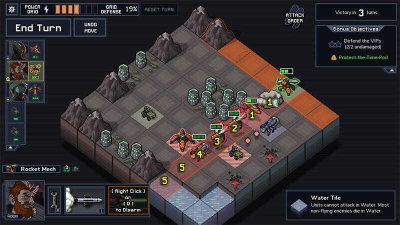 Into the breach chiến đấu để bảo vệ thành phố ảo