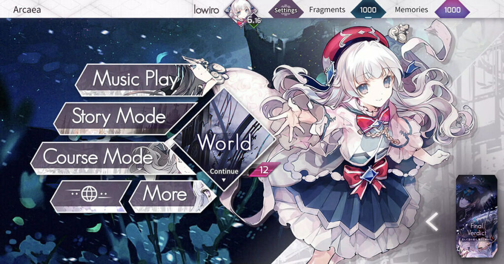 Arcaea là trò chơi âm nhạc hay, cuốn hút đối với người chơi